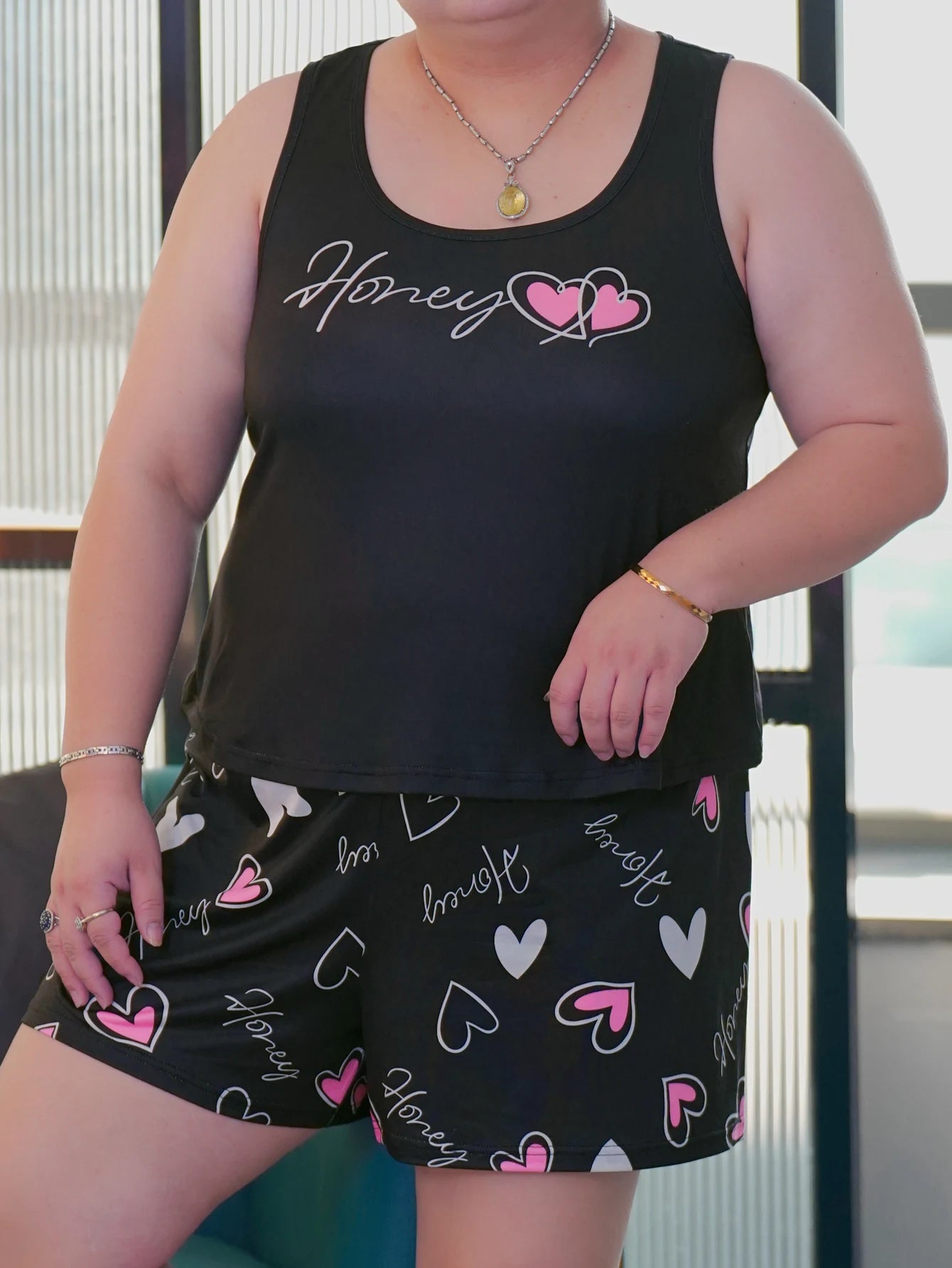 Large size pajama set for girls summer pajamas large size suspender shorts set milk silk pajama set home clothing