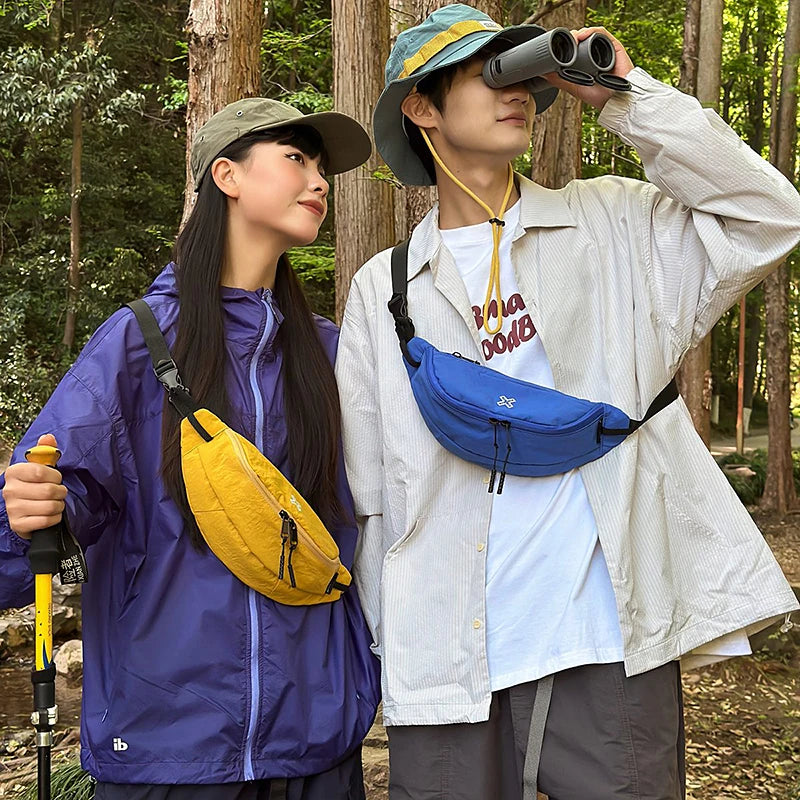 Casual Waterproof Chest Bags Large Capacity Crossbody Bags Korean Fashion Waist Bag Fanny Pack for Women Men's Travel Bag Banana