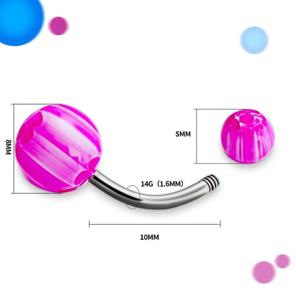 Fashion Mix Color Acrylic Stainless Steel Belly Button Piercing for Women Girls 30/50PC Navel Ombligo Piercing Body Jewelry