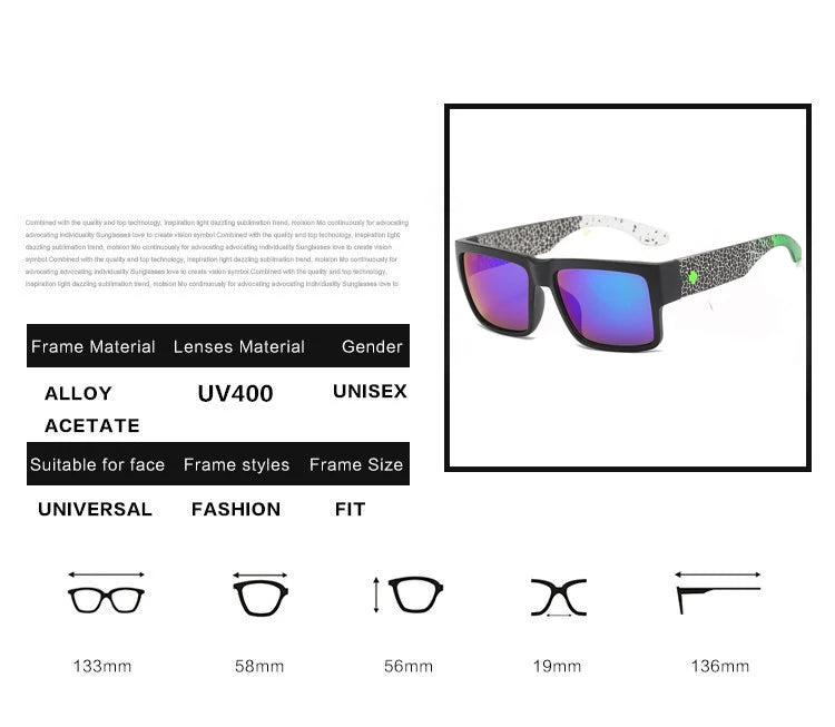 Oversized Sunglasses Men Square Driving Sun Glasses for Men 2183 Camping Hiking Fishing Shades Classic Eyewear Male UV400