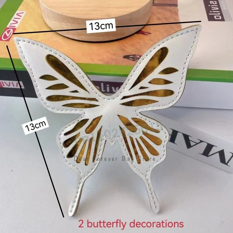 Labyrinth Butterfly Spider Web Letter Chain Handbags DIY Transparent Ita Bag Y2K Lolita Gothic Tote Vintage Fashion Shoulder Bag Decorations 3