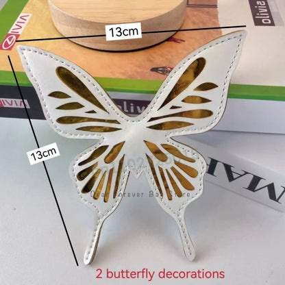 Labyrinth Butterfly Spider Web Letter Chain Handbags DIY Transparent Ita Bag Y2K Lolita Gothic Tote Vintage Fashion Shoulder Bag Decorations 3