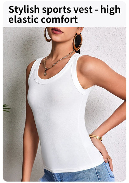 3-piece Ladies Solid Color Vest Fashion Joker Young Woman Threaded Camisole