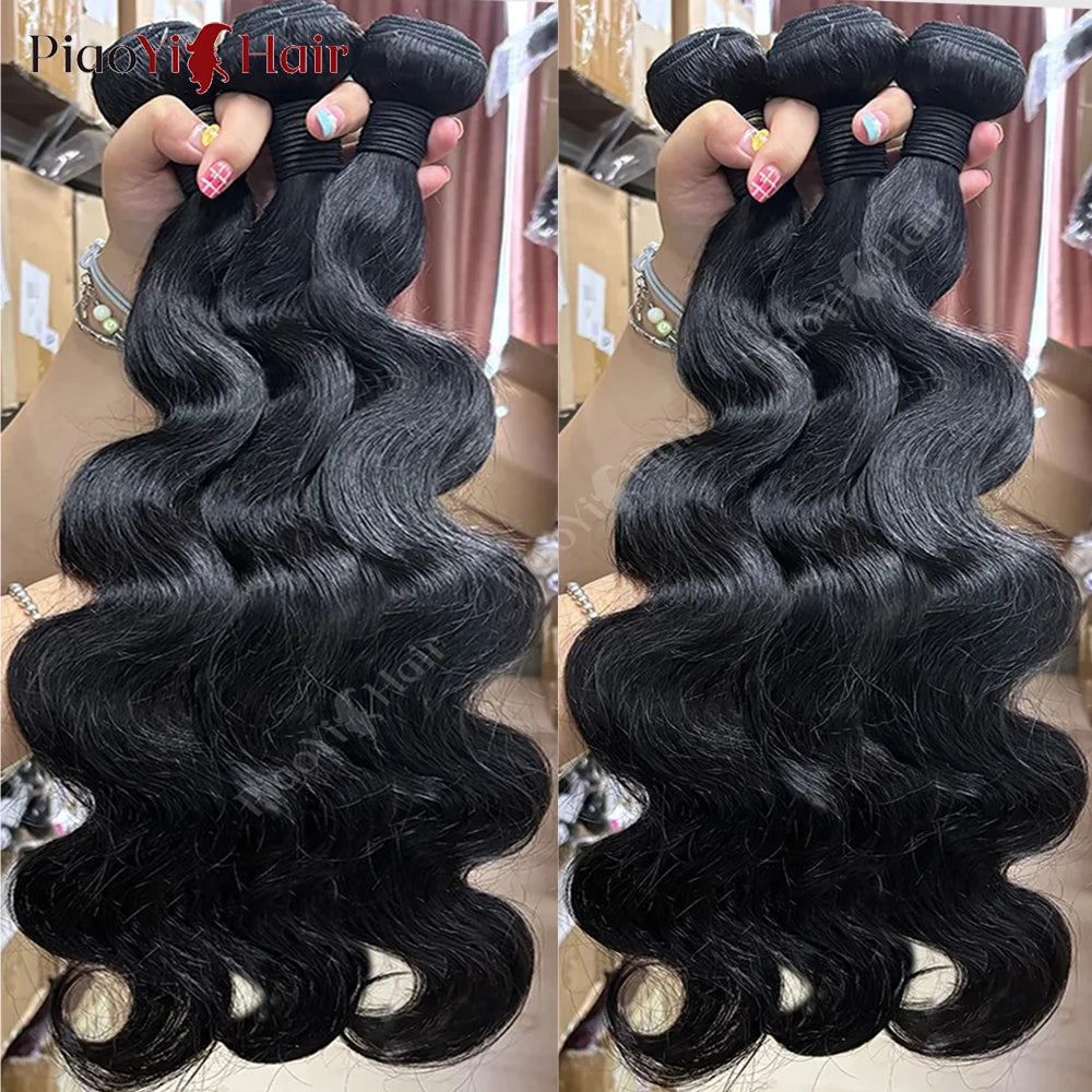 Body Wave Bundles And Closure Human Hair Bundles With Closure 20 22 24 Inch Raw Human Hair Weave Extensions Closure Human Hair