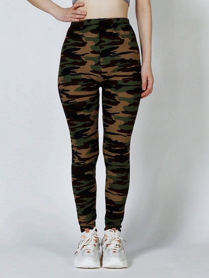 Women Fashion Camouflage Leggings Sexy Print Femme Push Up Pants Casual Camo Sport Workout Fitness Legging