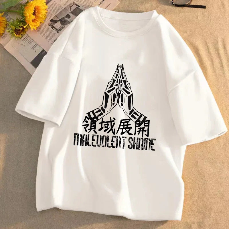 Jujutsu Kaisen Anime T-shirt Unisex Pattern T-shirt Summer Short-sleeved Casual Cute Cartoon Tops Gojo Sato Tadayoshi Streetwear