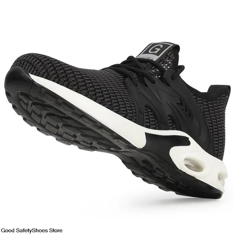 Steel Toe Safety Shoes Men Women Security Protection Work Shoes Lightweight Safety Boots Air Cushion Indestructible Shoes - Badiee Stylez