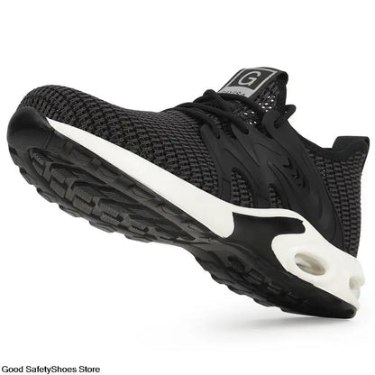 Steel Toe Safety Shoes Men Women Security Protection Work Shoes Lightweight Safety Boots Air Cushion Indestructible Shoes - Badiee Stylez
