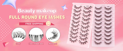 SHIDISHANGPIN 5/10Pairs False Lashes Cat Eye Eyelashes Eyelash Extension 3D Mink Half Lashes Natural Makeup faux Cils maquiagem