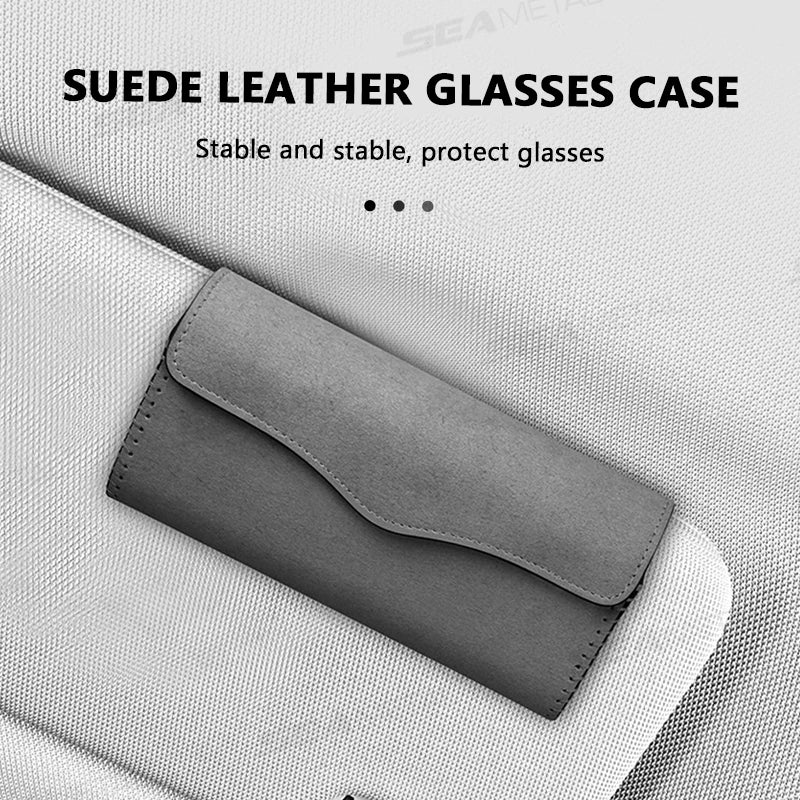 SEAMETAL Car Sunglasses Holder Case Auto Sun Visor Glasses Box Clip Sunglasses Holder Magnetic Fastener Eyeglasses Storage