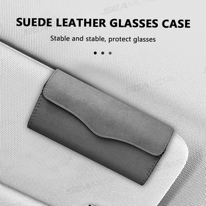 SEAMETAL Car Sunglasses Holder Case Auto Sun Visor Glasses Box Clip Sunglasses Holder Magnetic Fastener Eyeglasses Storage