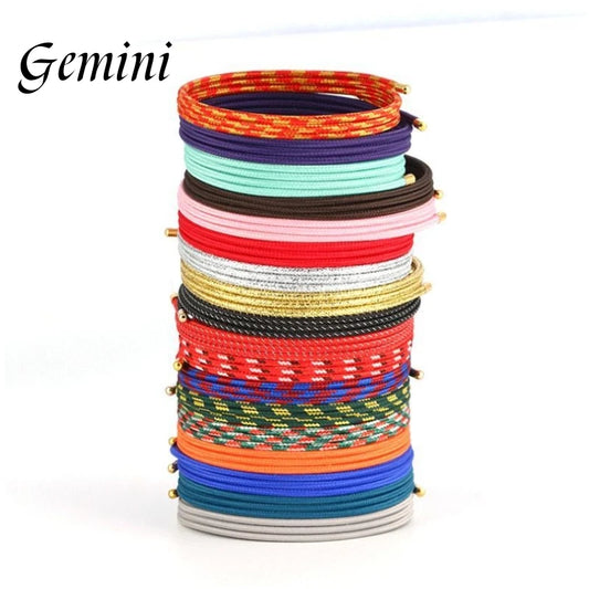 5pcs/Lot Multicolor Magnetic Rope 27cm 51cm 58cm Adjustable Magnet Milan Rope Bracelet  Necklace DIY Jewelry Making Accessories Badiee Stylez