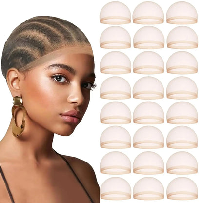 Wholesale HD Wig Cap for Women Invisible Ultra-thin Stretchy Stocking Caps for Lace Front Wigs Sheer Wig Cap Thin Nylon Cap 10Pack(20pcs)