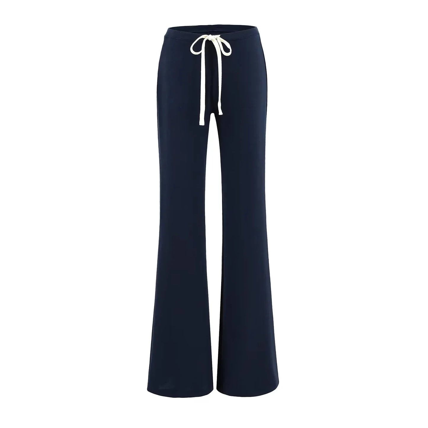 High waisted wide leg micro flared pants spring new style with a drooping feel, home stretch casual pants pantalones mujer