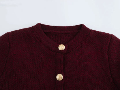 DEEABAE High Quality Women's Winter Sweater Button-decorated Pocket Knitwear Sweater Cardigan For Women Korean Popular Clothes