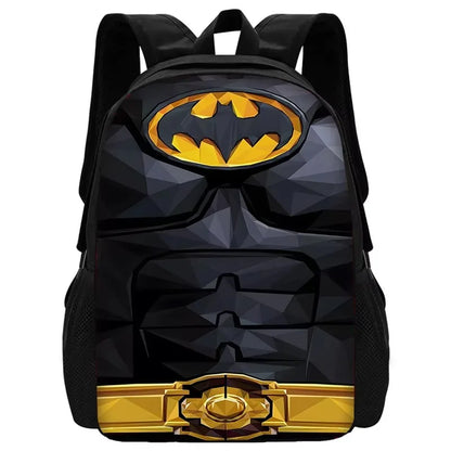 Child Superhero Batmans School Backpack with Lunch Bags ,Pencil Bags ,School Bags for Boys Girls Best Gift XHOO1-SB-049-A1