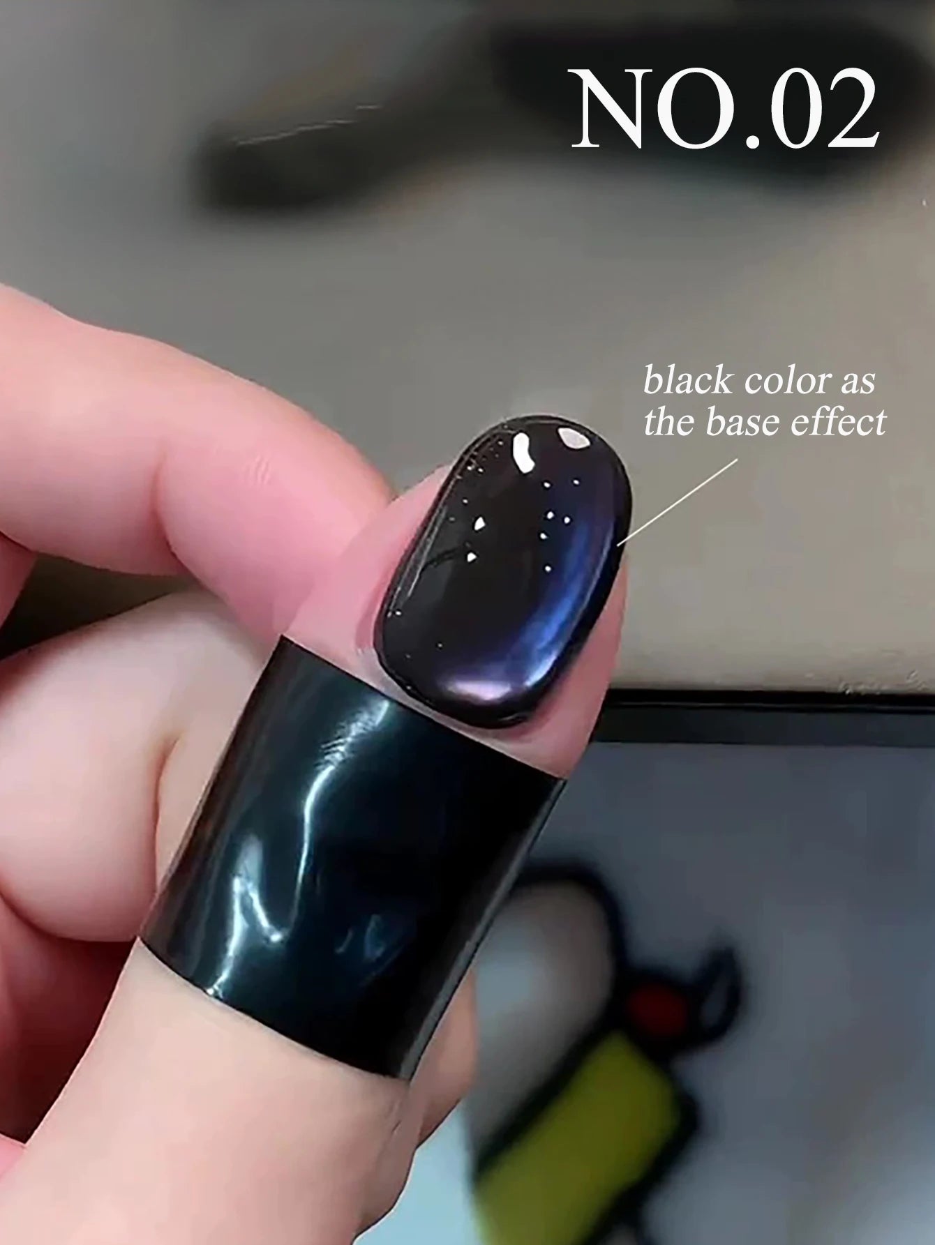 1-3pcs PSK 2025 New Whitening Purple Glass Beads Starry Crystal Nail Art Purple Glass Bead Cat Eye Gel Nail Polish Nail Supplies ziqidonglaimaoyan02