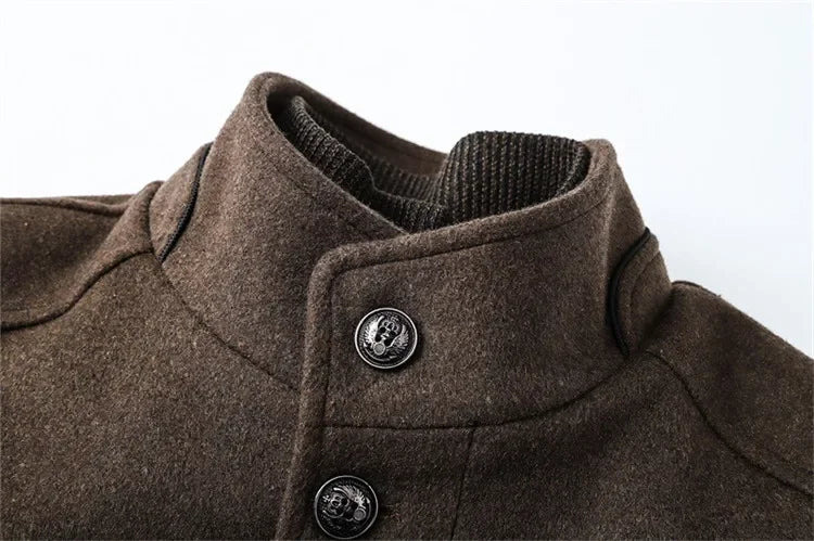 Slim Adjustable Vest Parkas Men Fashion Autumn Clothing Windproof Woolen Male Business Coat Men Brand Winter Warm Jacket Parkas