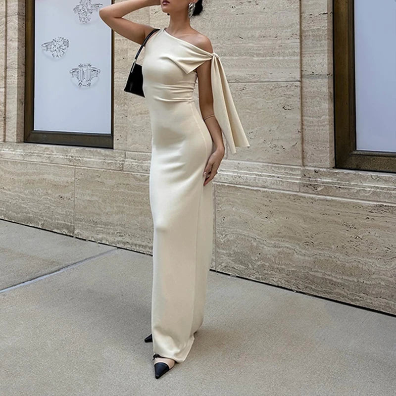 Candyhot Sexy Solid O-Neck Sleeveless Casual Fashion Dress Y2K Summer Slim Fit Piece Maxi Dress Evening Dresses Women's Clothing