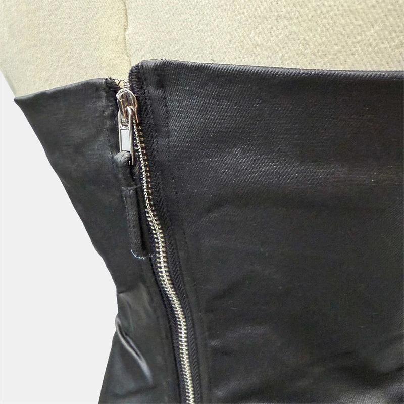 Women's dress New sexy backless long dresses for autumn 2025 PU coated hip hugging dress party dresses y2k floor length dress