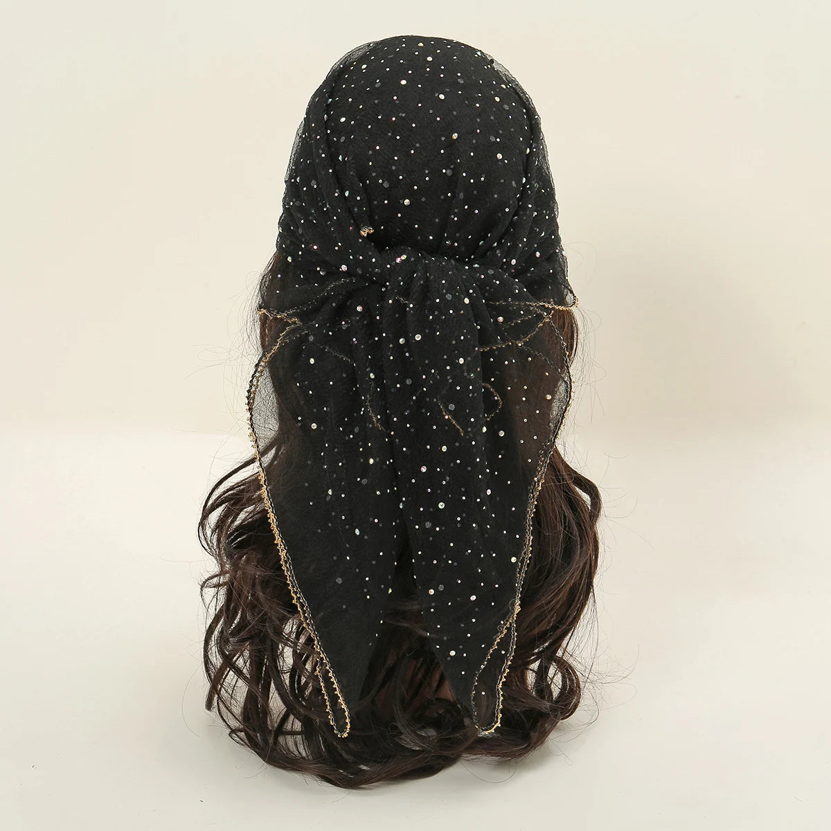 Lace Paisley Embroidery Bandana Square Scarf Elegant Breathable Silk Scarves Women Sunscreen Lightweight Shawl Headband VS636-02