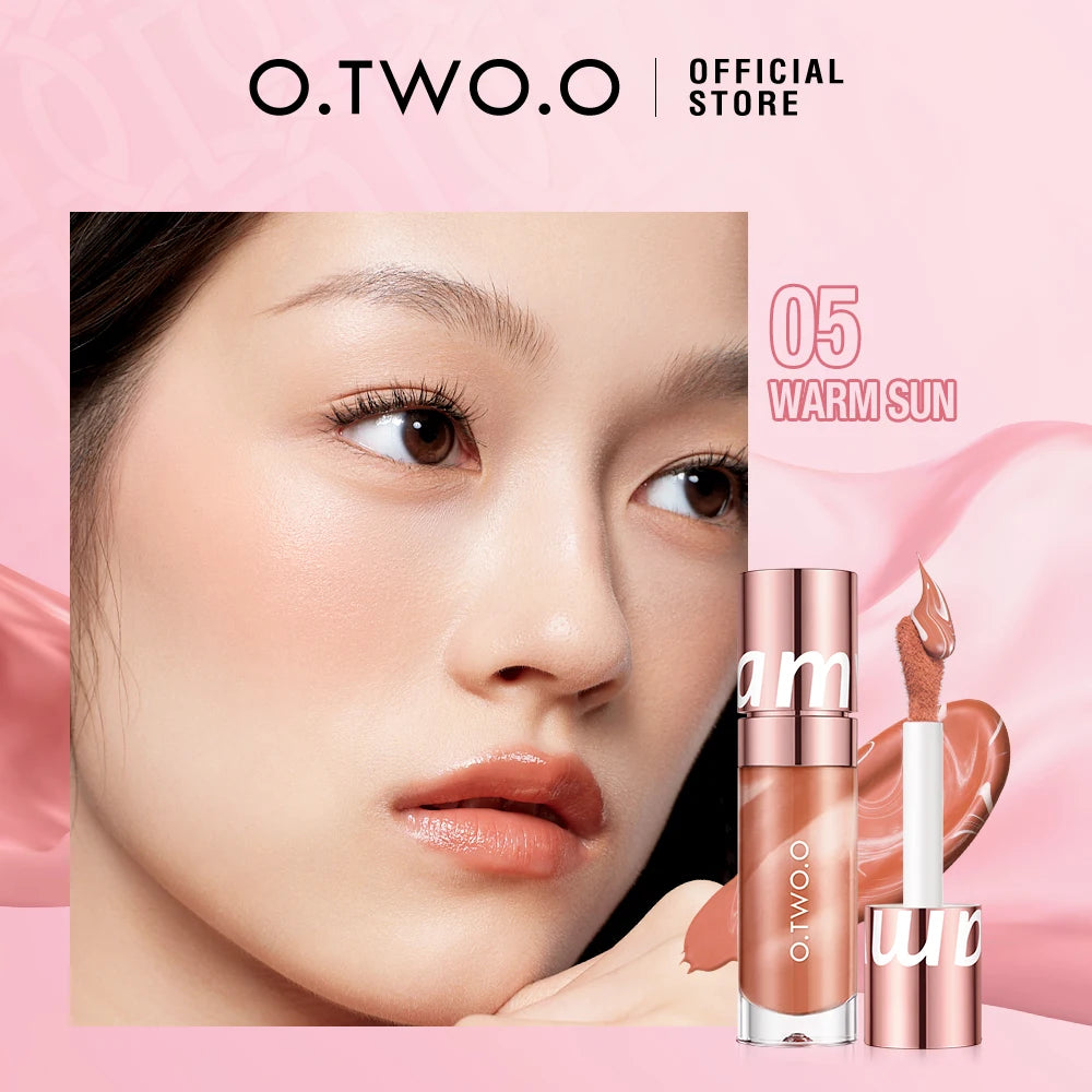 O.TWO.O Liquid Blush Face Blusher Moisturizing Long Lasting Natural Silky Weightless Matte High Pigment Matte Blush Face Makeup 05 Warm Sun CHINA