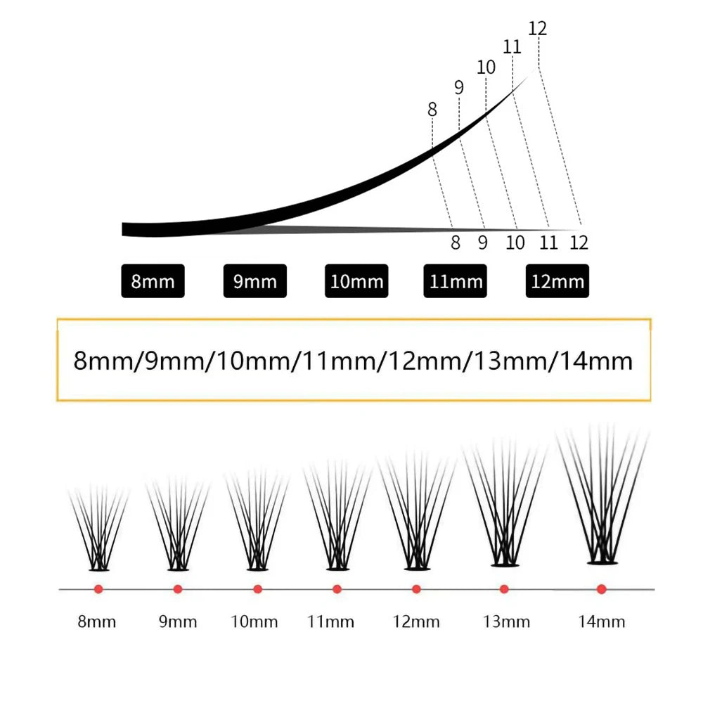 1 box 60 clusters 10/20D extension eyelashes, individual eyelashes, Natural Thick False Eyelashes, , Individual Eyelash Bunche