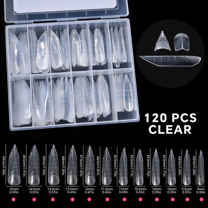 120Pcs Nail Forms For UV Gel Quick Building Extension Top Molds Dual Forms Acrylic Nail Art Tips Nails Accessories Tools 33 CHINA