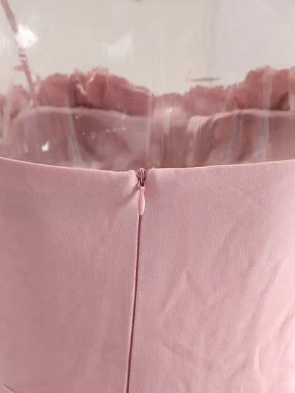 DEAT Elegant Dress Hollow Out Backless Camisole Pleated Flower High Waist Women's Party Dresses 2025 Autumn New Fashion 13DB5083 Badiee Stylez