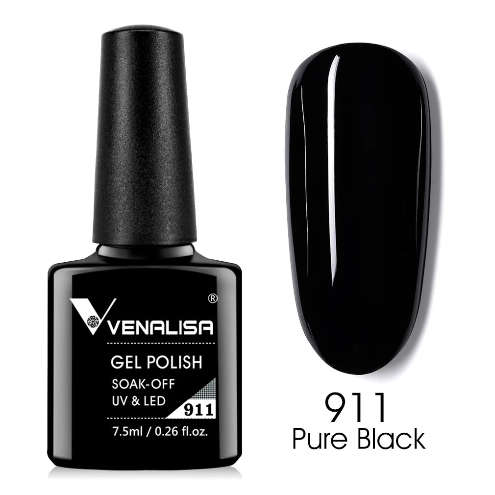 VENALISA Nail Gel Polish 7.5ml Super Glossy Glitter Gellack Great Coverage Soak Off UV LED Semi Permanent Beauty Nail Manicure 911