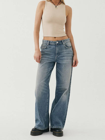 Sleeveless Tight Bottomed Shirt With Round Neck Racerback Top