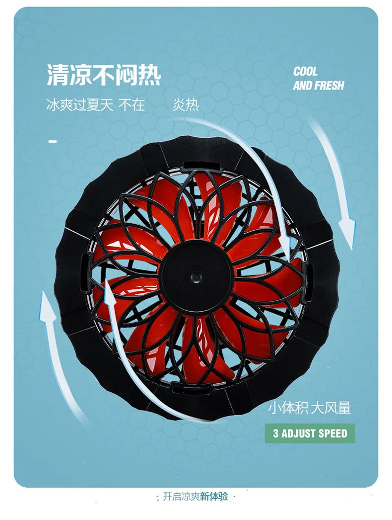 Summer air conditioning clothes men's short sleeve work clothes charging refrigeration anti-heat cooling fan sunscreen clothes