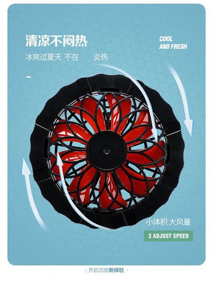 Summer air conditioning clothes men's short sleeve work clothes charging refrigeration anti-heat cooling fan sunscreen clothes