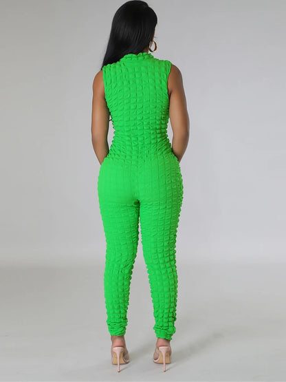 Sleeveless Zip Up Jumpsuit Women Chic and Elegant Woman Jumpsuit Sexy Tight Jumpsuit Full Body Ladies Wholesale Dropshipping Badiee Stylez