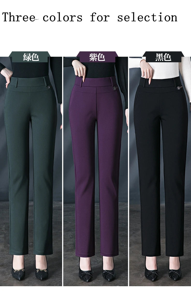 Leggings Women's Autumn and Winter Style High Waist Large Size Tight-fitting High-Elastic Foot Pants Casual Slim Trousers M-6XL