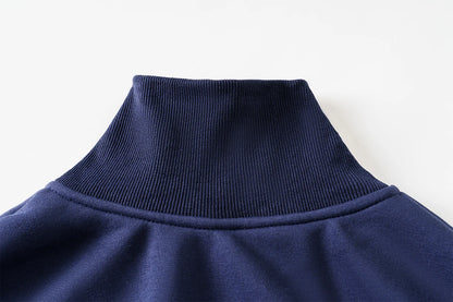 Vintage Letter Embroidery Sweatshirt Women Zipper Lapel Collar Long Sleeve Sweatshirts Autumn Streetwear Fashion Sport Pullovers