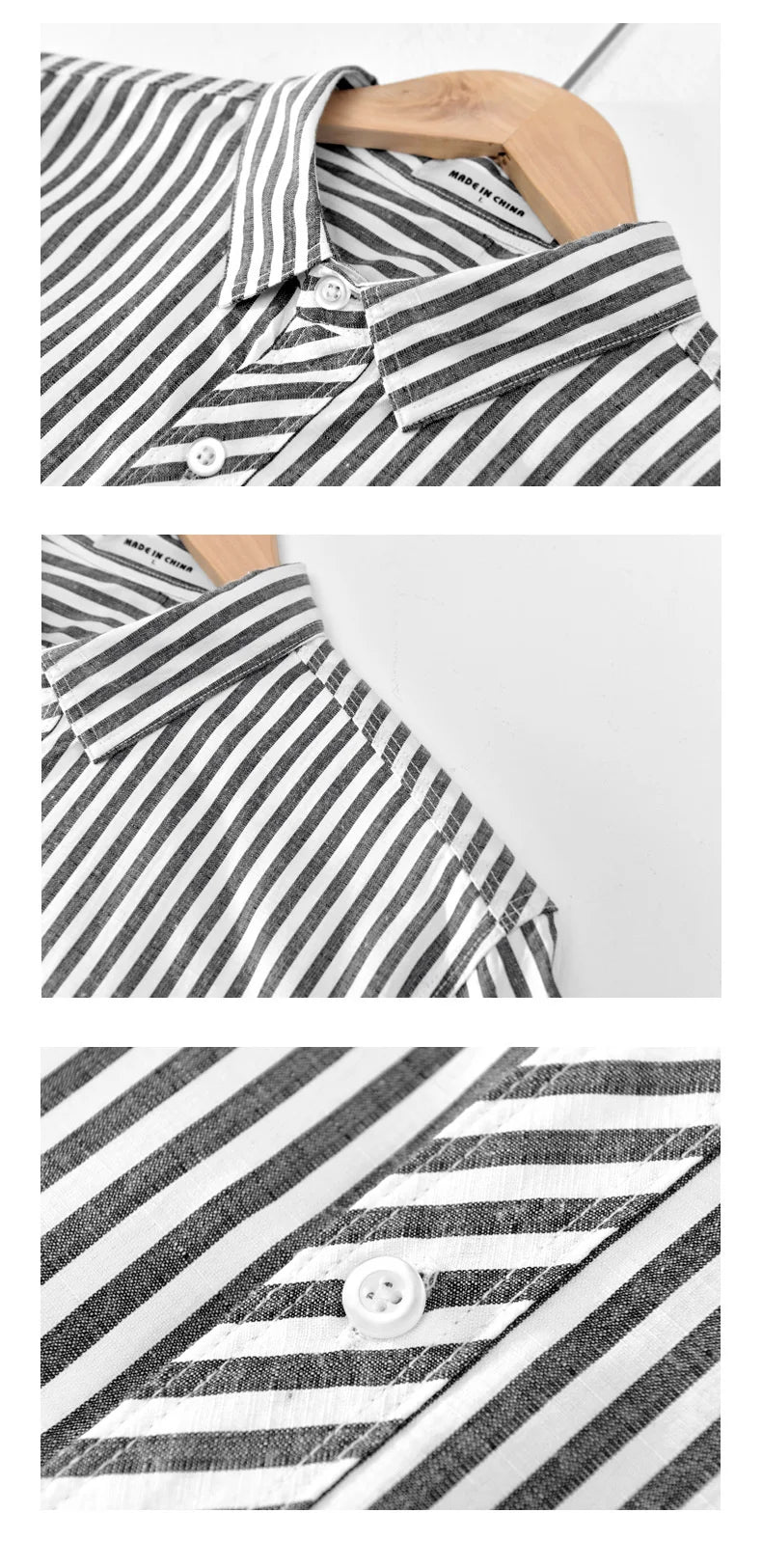 New Summer Men's Short Sleeve Shirt Fashion Thin Loose Half Sleeve Casual Youth Stripe Shirt Tops