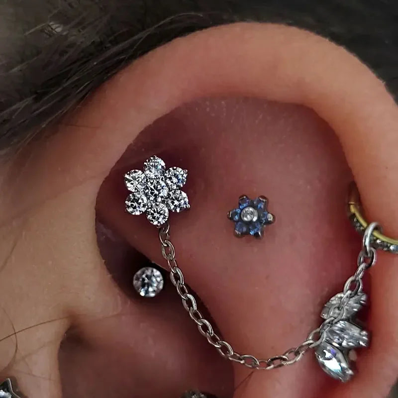 Dreamlee ASTM G23 Titanium Connector Chain For Nose Ring Hoop Clicker Cartilage Helix Body Piercing Jewelry Accessory