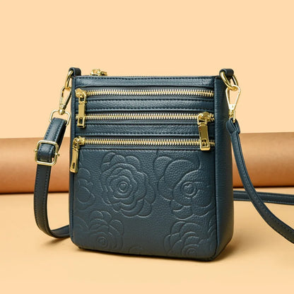 Three Zippers Design Crossbody Bags for Women Soft Leather Handbags High Quality Shoulder Bag Bolsa Women Messenger Bags Sac