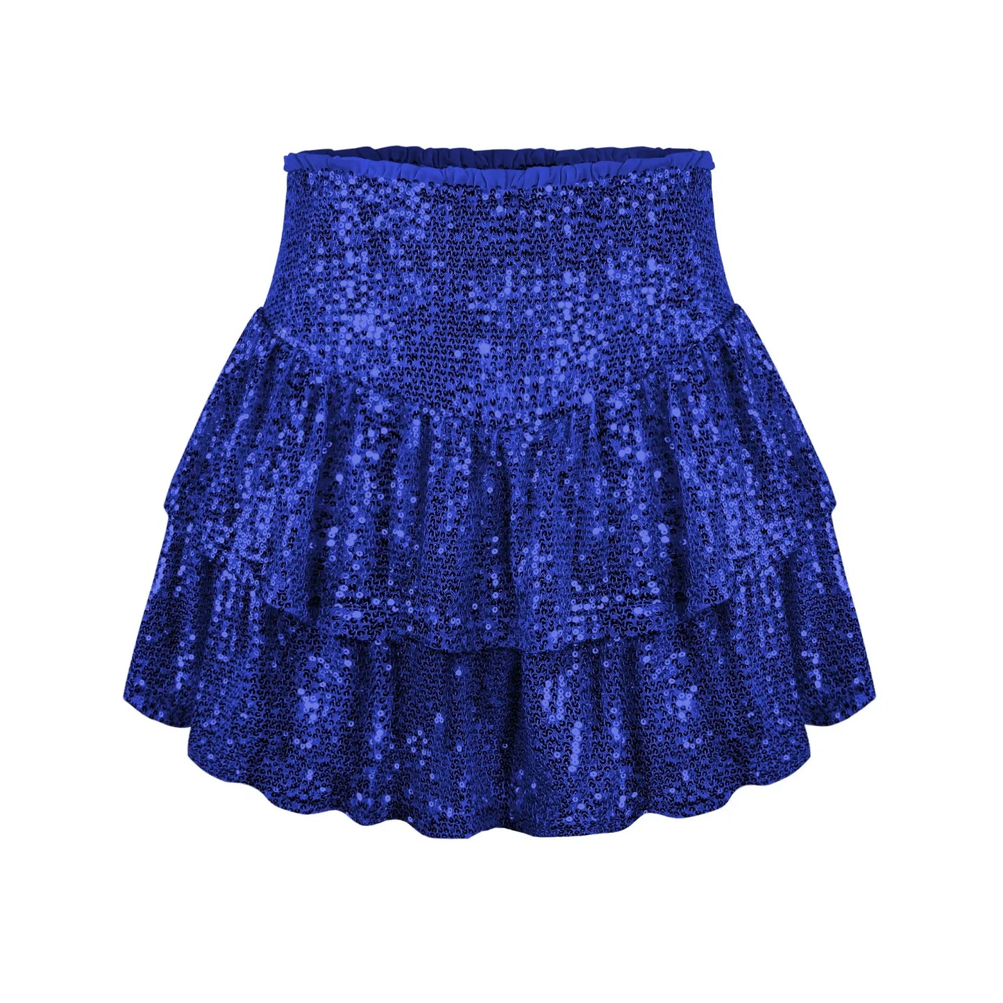2024 African Party Evening Clothes for Women Spring Summer Sexy High Waist Sequin Mini Pleated Skirts Dashiki Africa Clothing