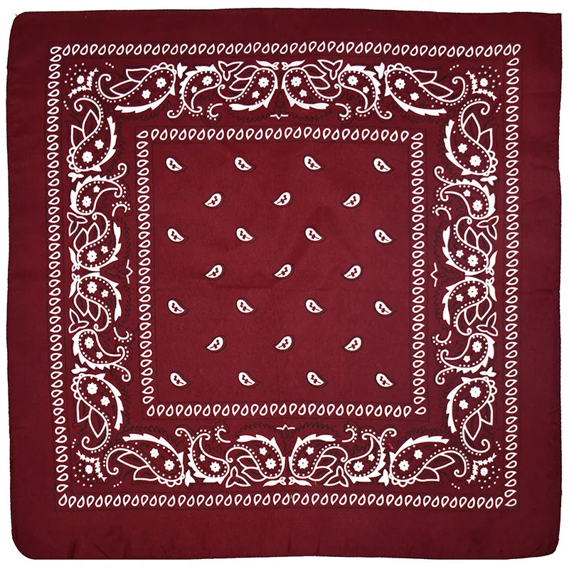 Outdoor Cycling 53cm Cotton Square Scarf Women Men Paisley Print HipHop Bandanas Scarves Headband Handkerchief Hair Mask Badiee Stylez