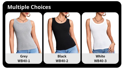 3-piece Ladies Solid Color Vest Fashion Joker Young Woman Threaded Camisole