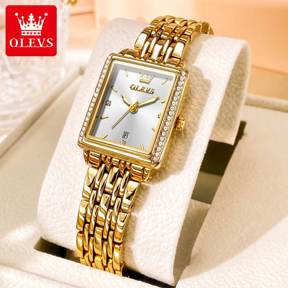 OLEVS 9995 Women's Watch Luxury Elegant Quartz Ladies Wristwatch Top Brand Waterproof Luminous Date Original Watch For Women White CHINA