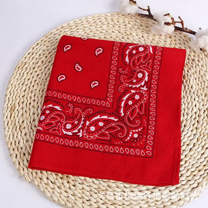 New Fashion Hip Hop Bandana Square Scarf Black Red Headband Printed for Boys/Girls Hair Accessories Hair Scarf Badiee Stylez