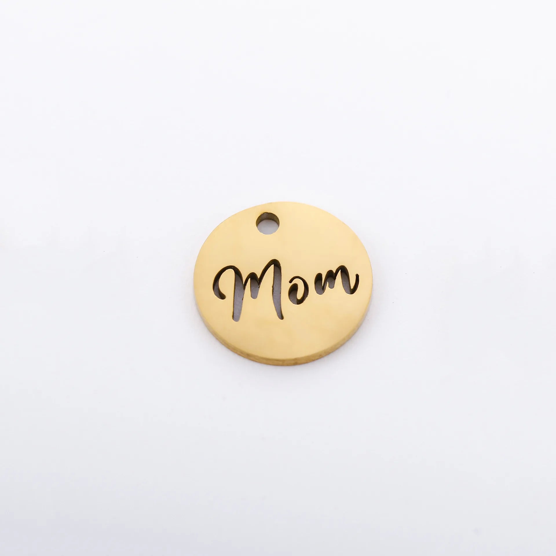 5pcs/Lot Making Mother's Day Unique Gift Pendants Stainless Steel Hollow Mom Letter Charms For Necklace Bracelet Accessories DIY DY672-2Gold Color
