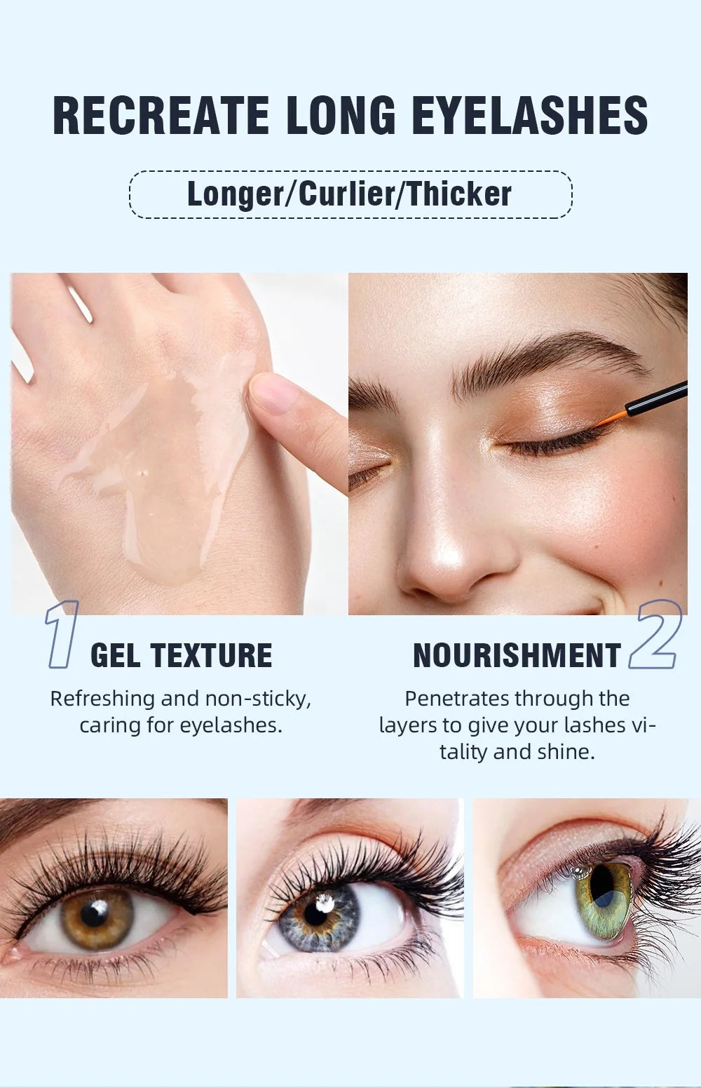 Eyebrow Eyelash Growth Serum Fast Growing Prevent Hair Loss Damaged Treatment Prevent Baldness Fuller Thicker Eye Care Makeup