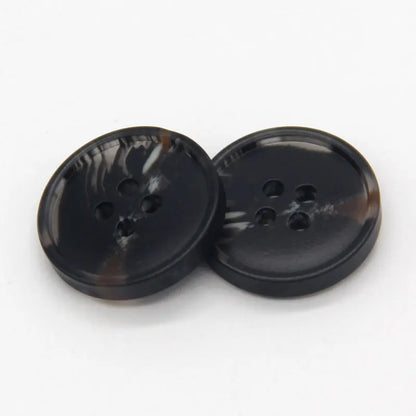 HENGC 15mm 20mm Round Resin Horn Pattern Black Buttons For Sewing Vintage Men Suit Blazer Coat Windbreaker DIY Crafts Wholesale