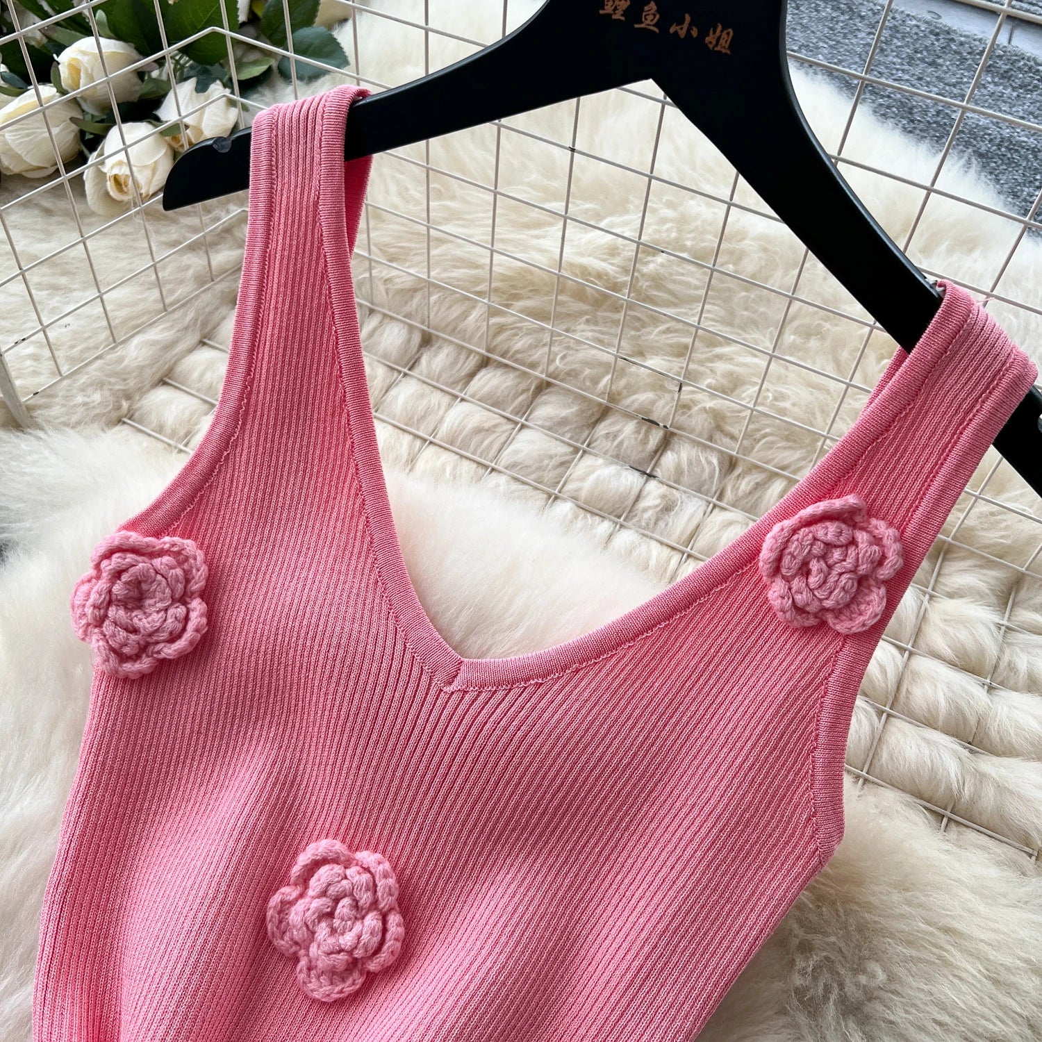 SINGREINY Knitted 3D Flower Chic Dress Sleeveless Slim Solid Elastic Sundress Women Summer Casual Fashion Bodycon Long Dresses