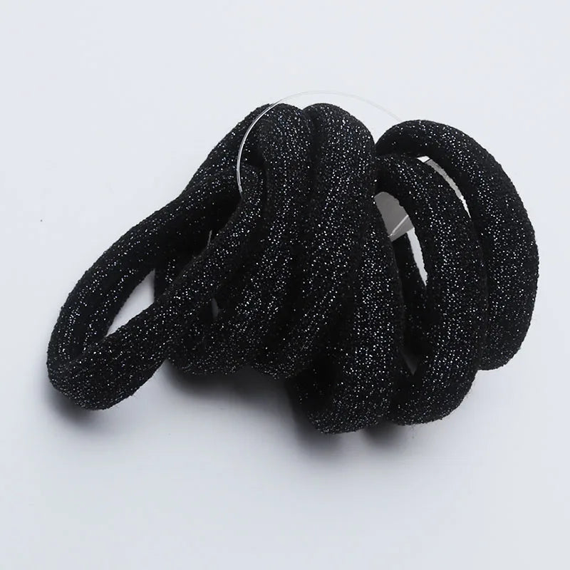 6PCS Women Glitter Hair Scrunchies Girls Elastic Hair Rubber Bands Hair Holder/Gum Hair Accessories Ponytail Hair Holders Badiee Stylez