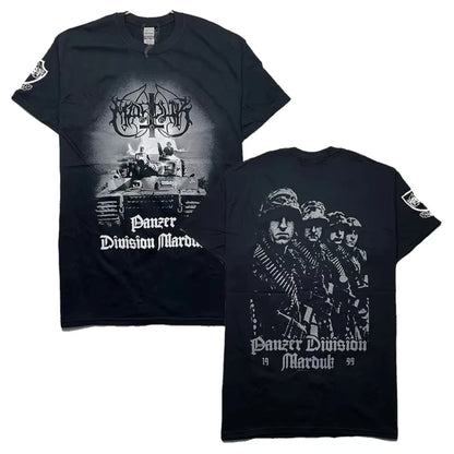 MARDUK Panzer1999 Black Metal Band Casual Sporty Light-Luxury Men's T-Shirts Men's and Women's Short Sleeves & Couple Styles